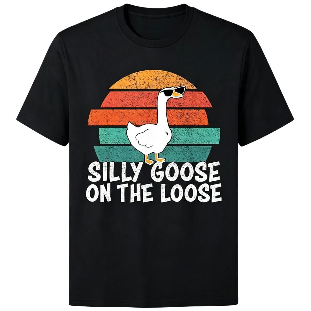 Silly Goose On The Loose Vintage Retro Graphic T-Shirt