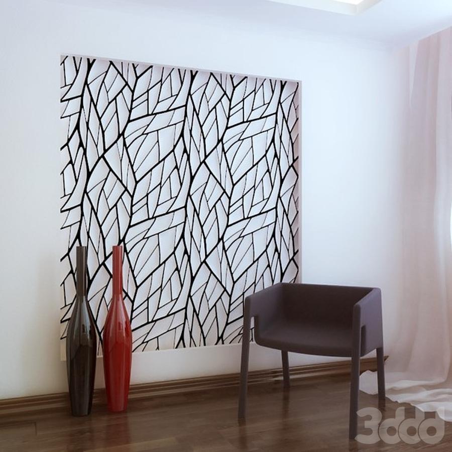 3D стеновая панель Форма для гипсовой, гипсовой или бетонной плитки для декоративных стеновых панелей "Лес"