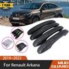 Автомобильная черная дверная ручка из углеродного волокна, внешняя крышка для Renault Arkana Samsung XM3 Megane Conquest ~ Автомобильные аксессуары
