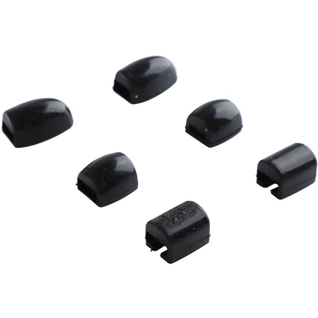 6 шт. Подставки для клавиш саксофона Силиконовые Удобные Амортизирующие Накладки для пальцев саксофона Накладка для большого пальца саксофона Черные