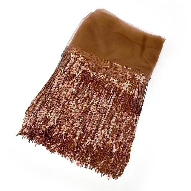 1-10 ярдов Meetee 18 см бахрома с пайетками, кисточки, кружево с блестками, бахрома для танцевальной одежды, платьев, декоративные швейные аксессуары для DIY