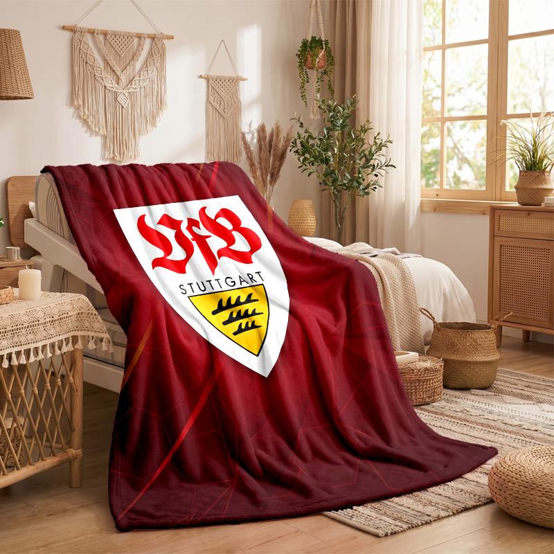 VfB Stuttgart Theme Fleece Blanket Cozy Soft Plush Blanket For Bedroom Couch Travel