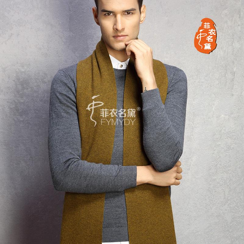 Теплый осенне-зимний вязаный однотонный шарф из чистой шерсти, утолщенный корейский вариант теплого шарфа в наличии