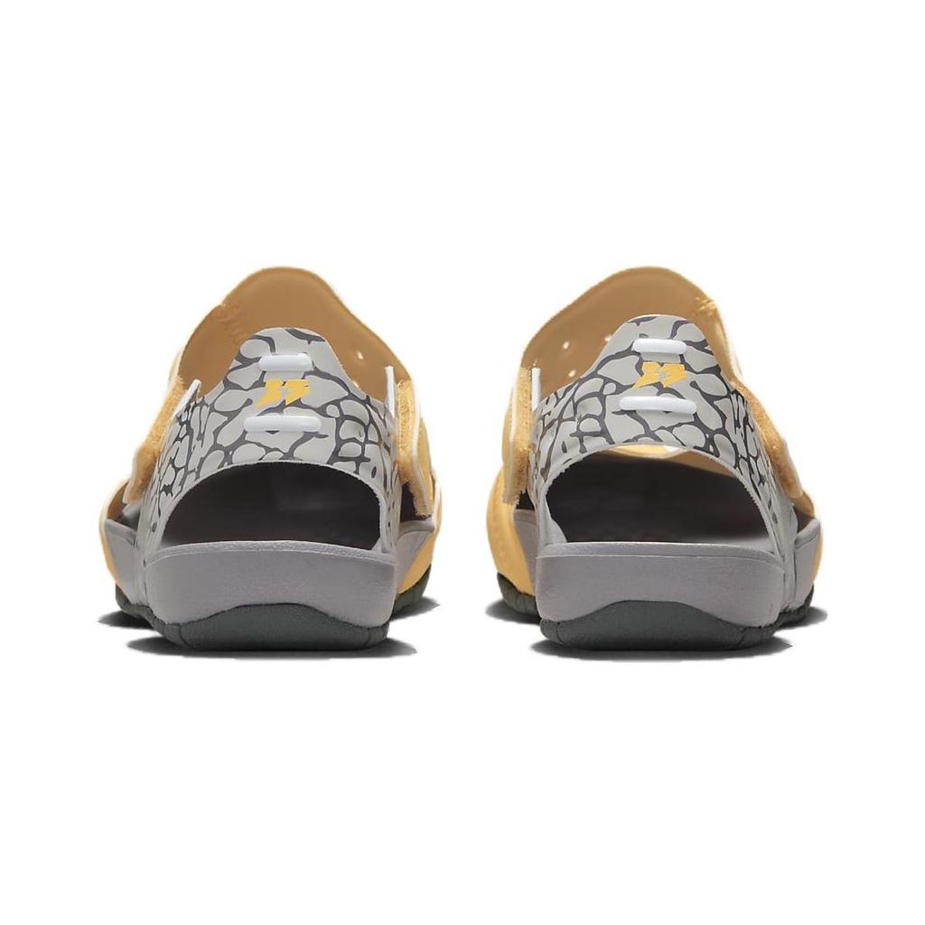 Jordan Flare Slip Resistant, Abrasion Resistant, Breathable Children's Sandals Yellow Gray Children Aged 3 7 Years Old CI7849-700