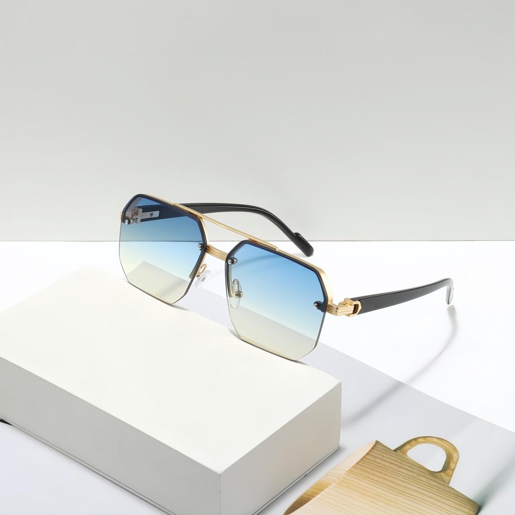 European and American retro style men's and women's fashionable sunglasses trend versatile summer sun shading and UV protection