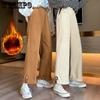 Женские утолщенные вельветовые шаровары с плюшевой подкладкой для осени и зимы, повседневные длинные брюки Nine-Point