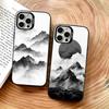 Классический китайский пейзаж Чехол для телефона iPhone 17,16,15,14,13,12,11 Plus,Pro Max,XS,Цветной Серебряный Чехол для телефона Funda Cover