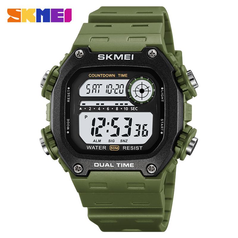 SKMEI 2126 TOP Brand Sports Men's Digital Watch Waterproof Multi functional Countdown Military Electronic Watch reloj hombre