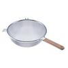Three Snow Wooden Tough Strainer 25cm Stainless Steel Hand Colander Drainer Made In Japan Three Snow Shinetsu Works 10183 18-8 Tsubame-Sanjo