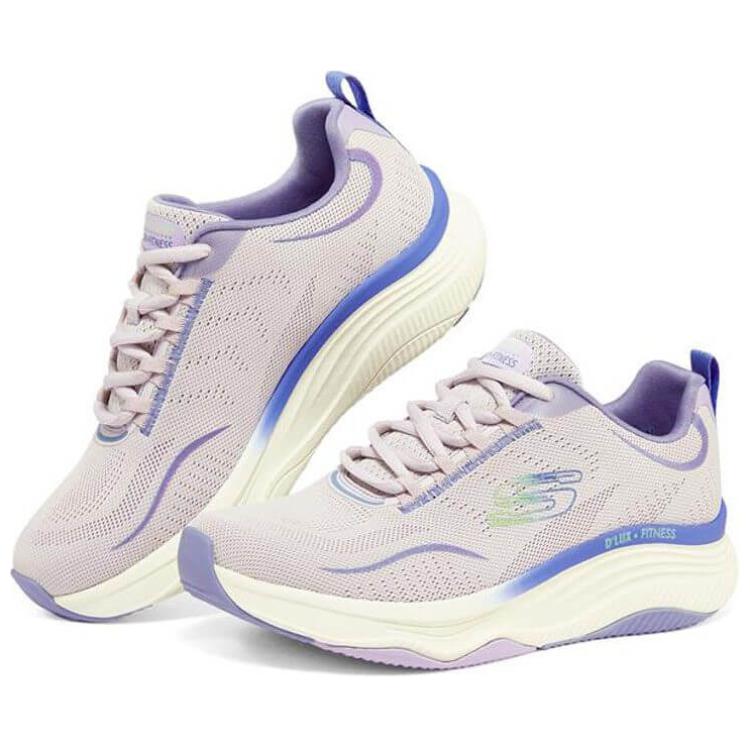 Skechers Dlux Fitness Удобная ткань Низкие повседневные кроссовки для бега Женская кроссовка Фиолетовый Мультиколор 149833-LVMT
