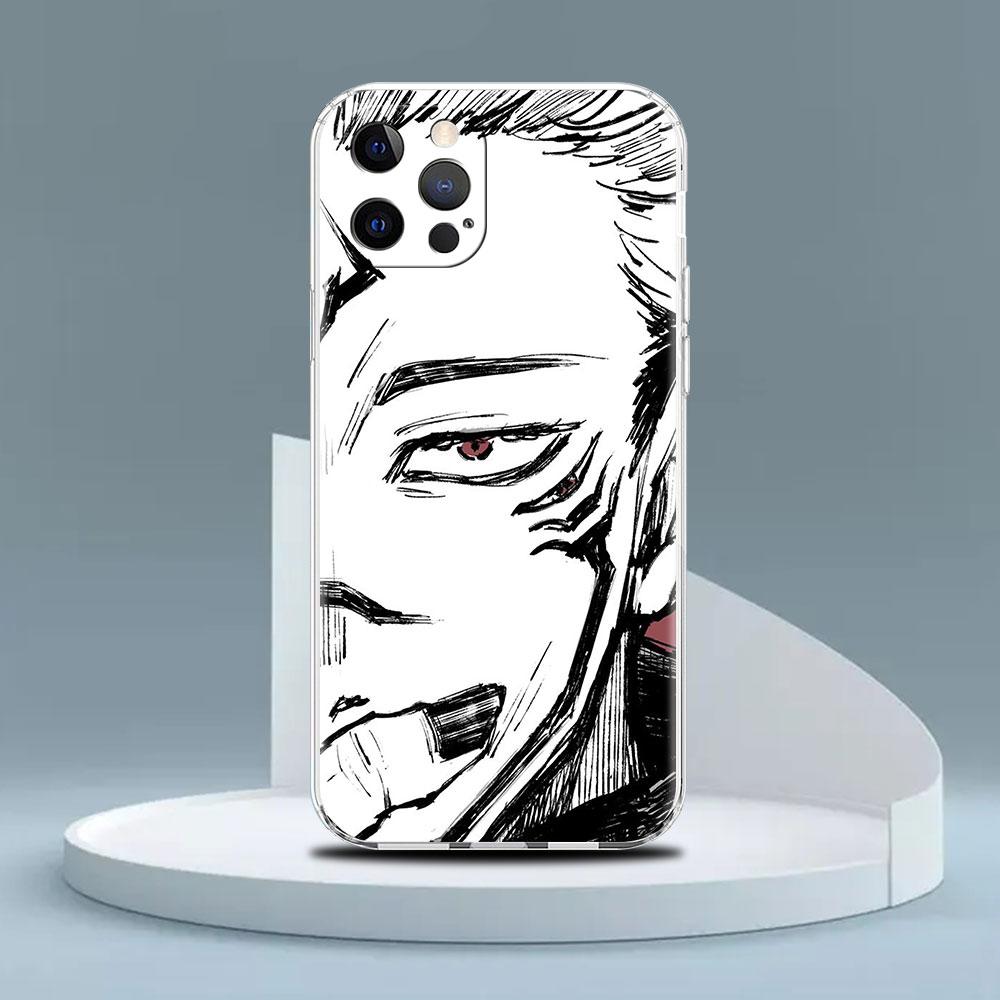 Прозрачный чехол для Apple iPhone 14 13 11 12 Pro 7 8 Plus XR X XS Max 6 6S 14Pro силиконовый чехол для телефона милый дзюдзюцу кайсен аниме