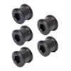 5 шт. 6,5 мм болтов для одной передней звезды, комплект из высокопрочного титанового сплава, универсальный комплект болтов для передней звезды для велосипеда, черный