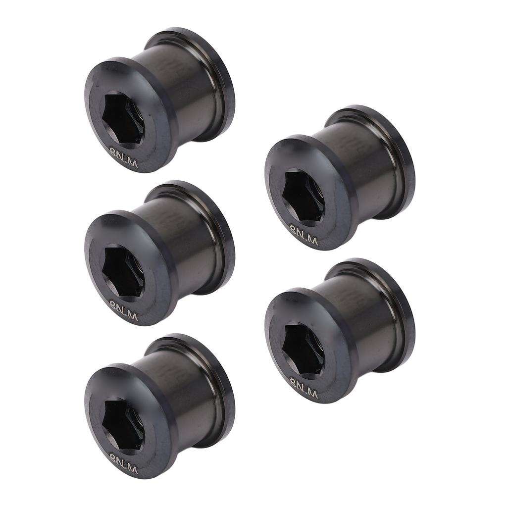5 шт. 6,5 мм болтов для одной передней звезды, комплект из высокопрочного титанового сплава, универсальный комплект болтов для передней звезды для велосипеда, черный