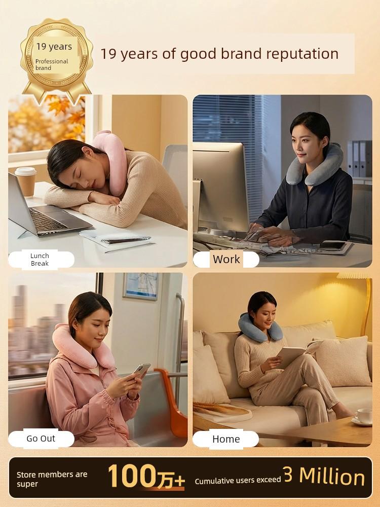 Weikang U-Shaped Warm Cervical Spine Hot Water Bag, Water-Filled Cervical Spine Heating Neck Hot Compress Device, Hot Compress Neck Protection Water