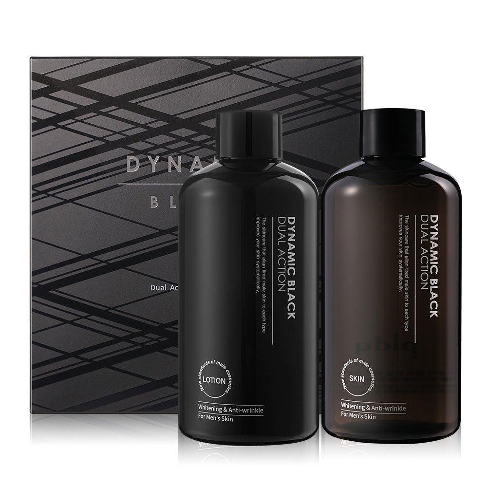 PLDQ Подарочный набор из 2 предметов мужской косметики Dynamic Black /для мужчин/(Кожа 250мл + Лосьон 250мл)