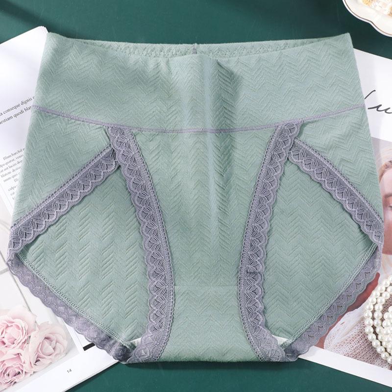 Женские трусики-треугольники больших размеров для мам среднего возраста из хлопка с высокой талией