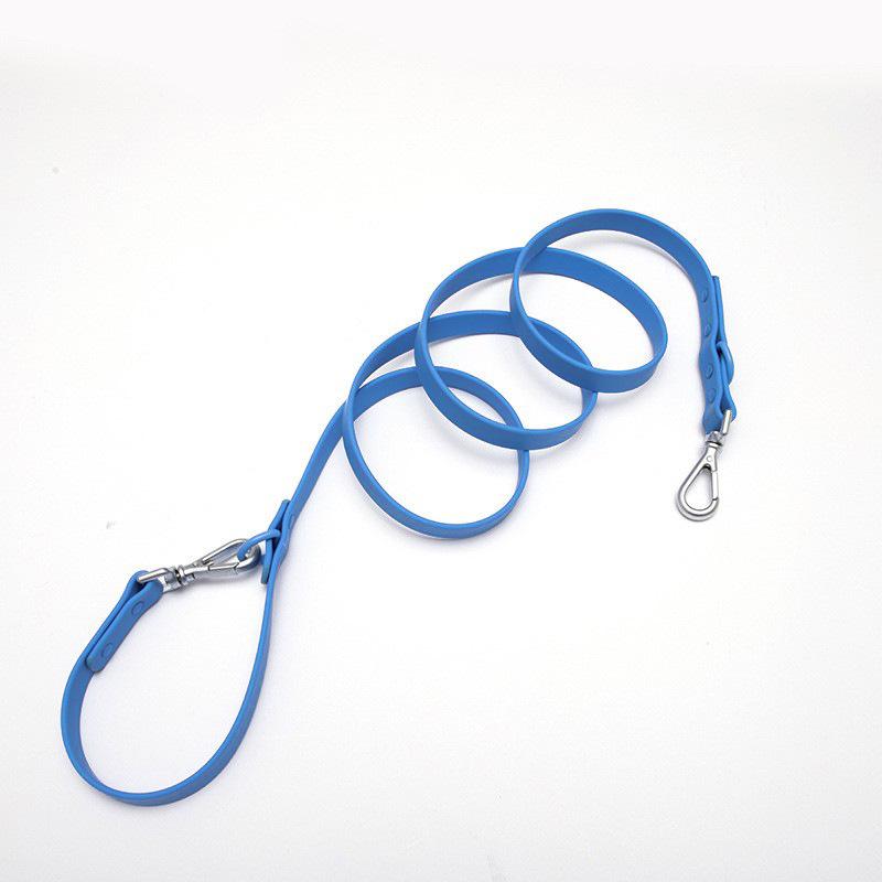 PVC Dog Leash Set 2 Hooks With Dispenser Waterproof Hands Free Dog Rope Strap Soft Adjustable Dog Vest Collar Matching Leashes