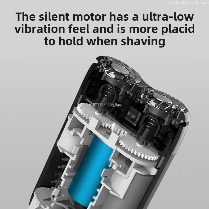 Xiaomi MIJIA S100 электробритва с двойным лезвием, портативная бритва для сухой и влажной уборки, триммер для бороды, резак для бороды, перезаряжаемая от USB для мужчин, бритвенный станок