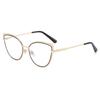 8327 Новые персонализированные очки Cat Eye Spring Foot Metal Frame 2022 Модные унисекс Anti-Blue Flat Glasses