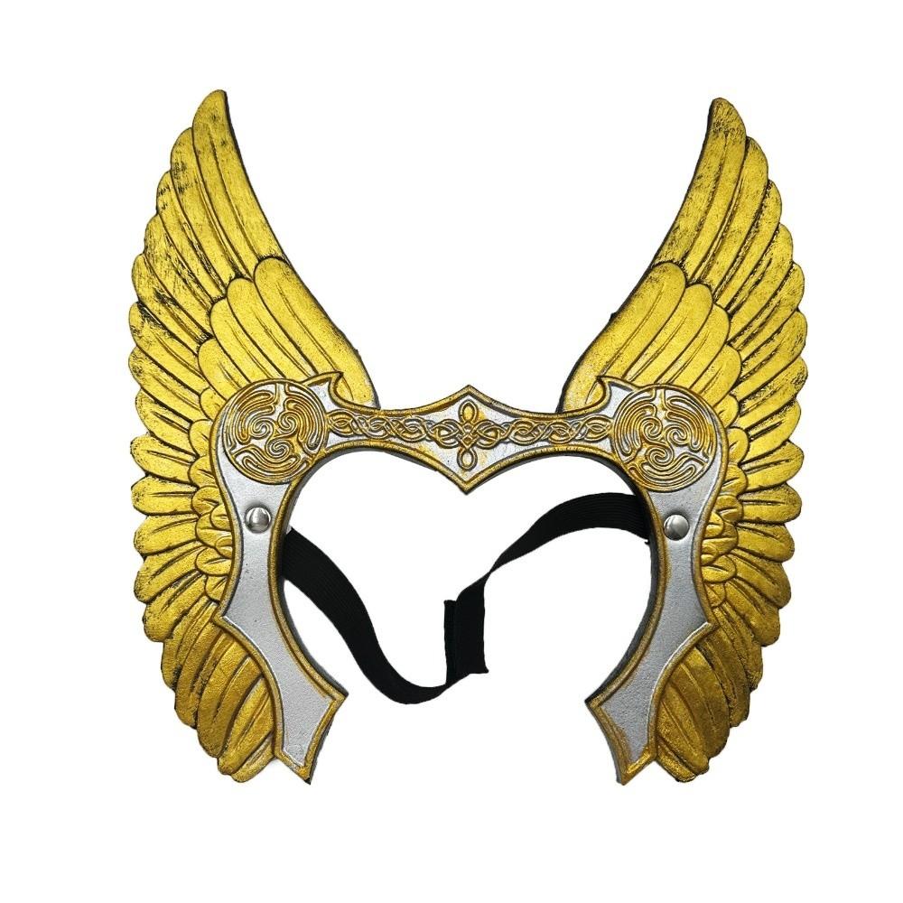 Antique Wing Medieval Headpiece Crown Warriour Masks Witch Cosplay Masks  Masquerade Costume