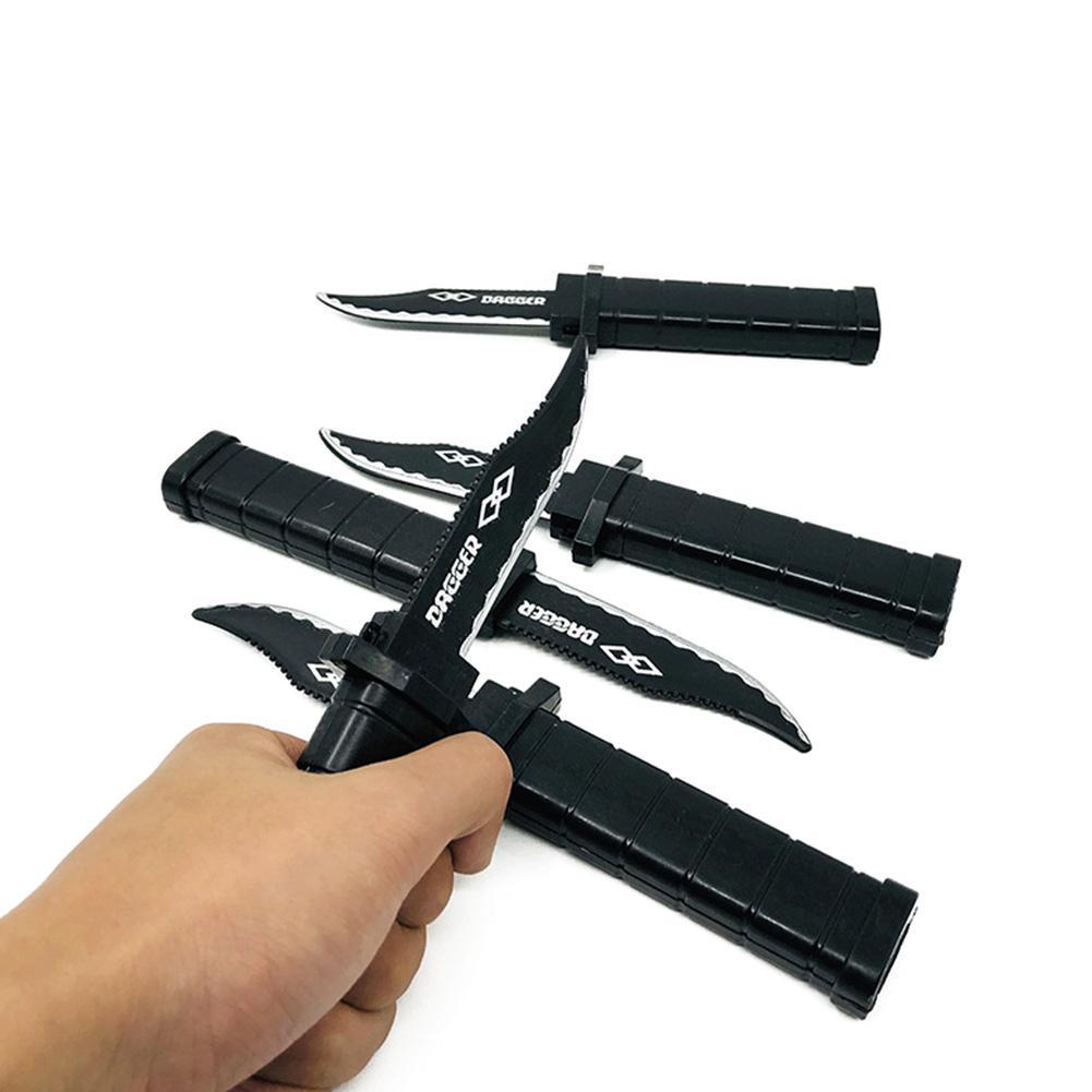 Классическая волшебная игрушка Креативность Моделирование Кинжал Веселый Пружинный Пластиковый Нож Выдвижной Шрам M9P1