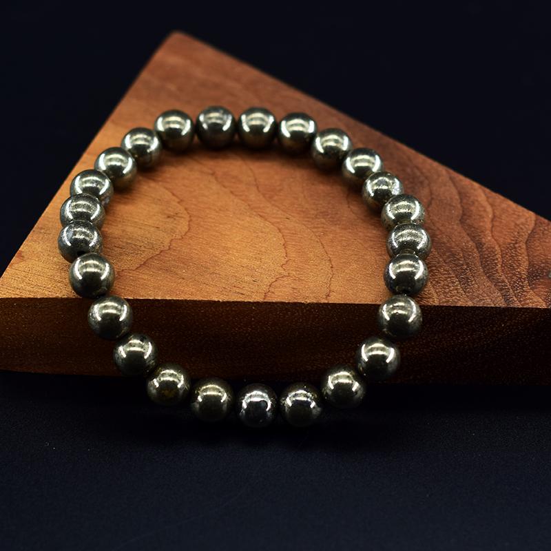 Оригинальные энергетические браслеты из бисера пирита для мужчин и женщин, натуральный гематитовый камень, браслет из руды пирита, ювелирные изделия для похудения и здоровья