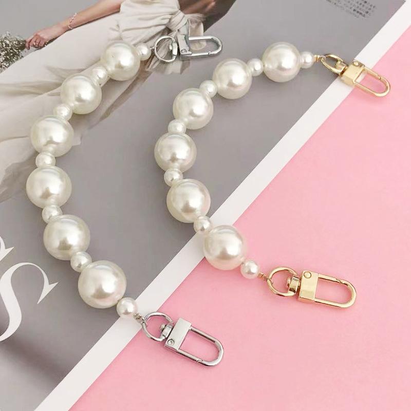 Imitation Pearl Bag Decoration Luggage Accessories Chain Women Handbag Shoulder Bag Strap Chain Decorative Pearl Chain