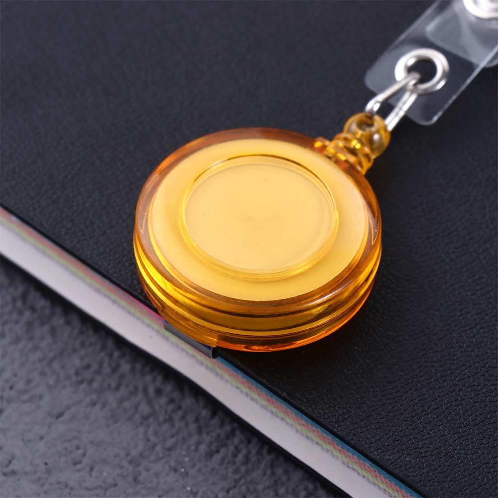 PU Leather Card Holder Clip ID Badge Holder Name Card Holder Retractable Badge Reels Nurse Doctor
