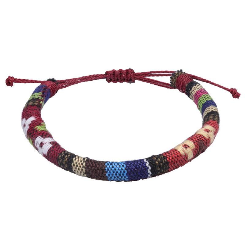Богемный браслет из ниток в стиле ретро, ручная работа, бохо, разноцветный шнур, плетеный, хиппи, браслеты дружбы для женщин