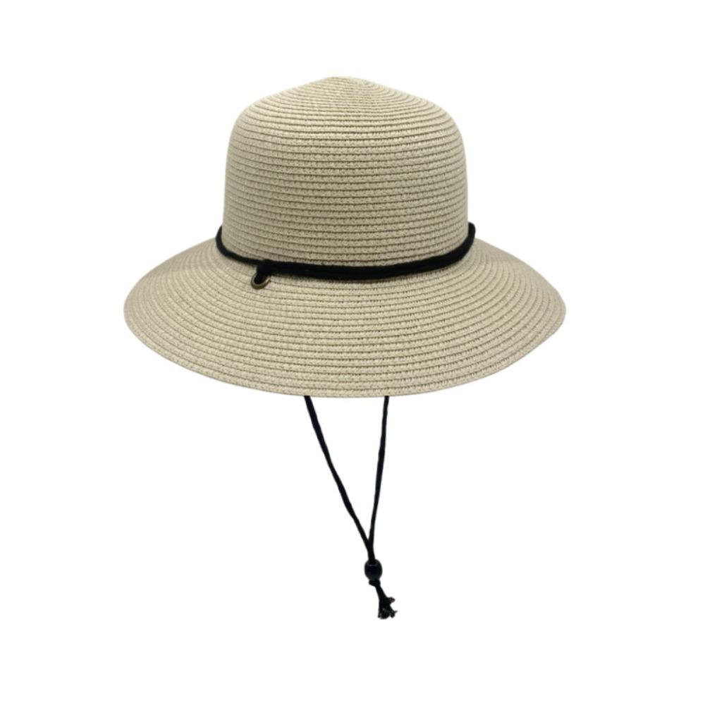 Wide Brim Straw Bucket Hat Summer Visor Cap American Women's Straw Hat Travel