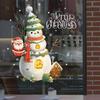 Christmas Series Window Glass Sticker Cartoon Snowman Pattern Home Living Room Wall Holiday Self-adhesive Decoration Accessories