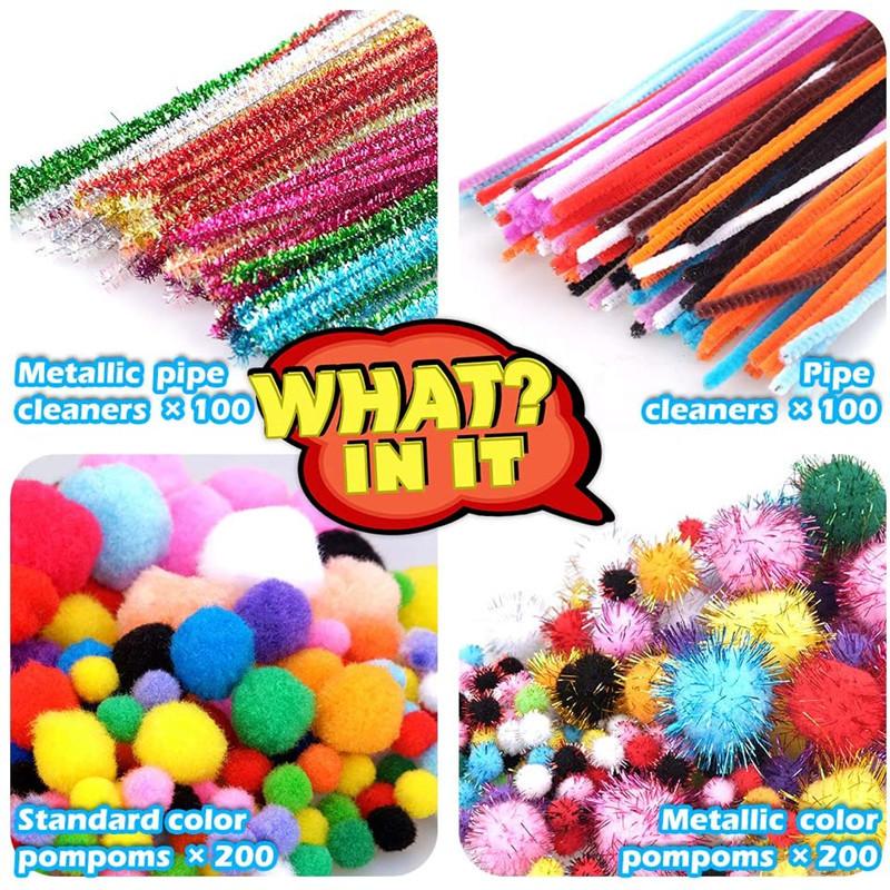 Arts and Crafts Supplies for Kids Crafts Toys with Sequins Diamond Sticker Foam All In One DIY School Crafting Project for Kids