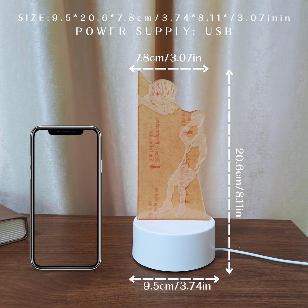 3D Креативный Спортивный Ночник Баскетбол, Украшение для Спальни Гостиной, Настольный Декоративный Светильник