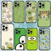 Чехол для телефона K-Keroppis для iPhone 1716 15 14 13 Pro Max 11 12 Mini X Xs XR Черный силиконовый чехол