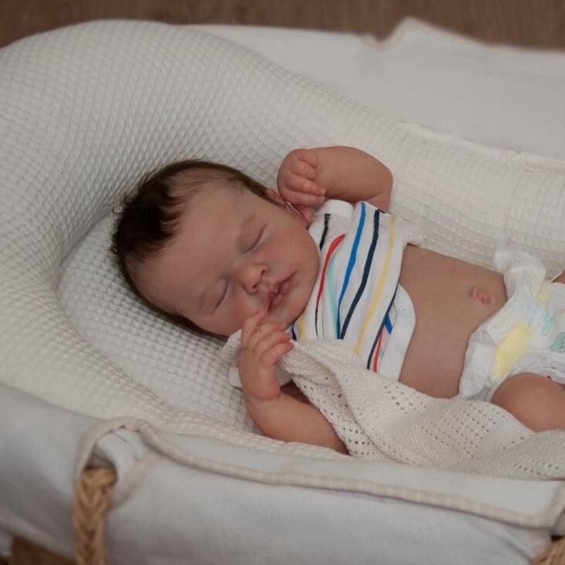 19-дюймовые 3D-окрашенные реалистичные куклы Reborn с полным силиконовым телом, детская игрушка-кукла Sweety Sleepe Loulou Boneca Reborn Doll для малышей, подарок на день рождения, Рождество