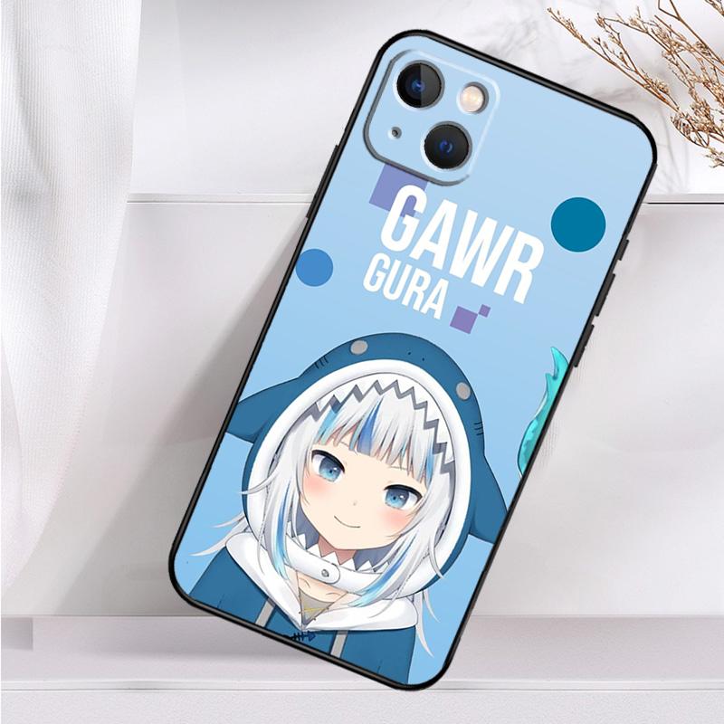 Gawr Gura Hololive Girl Ударопрочный Чехол Для iPhone 17 16 15 14 11 Pro Max Plus 12 13 Mini 16e 17 Air Чехол для Телефона