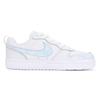 Nike Court Borough 2 Abrasion Resistant Lightweight Slip Resistant Low top Skateboard Shoes Women's White Blue BQ5448-100(Team18-)