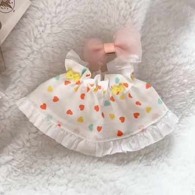 Платье для куклы 17 см, милая одежда, детская ролевая игра, модная одежда с мини-головным убором для