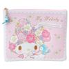 Sanrio My Melody Flat Pouch and (Flowers Birds)