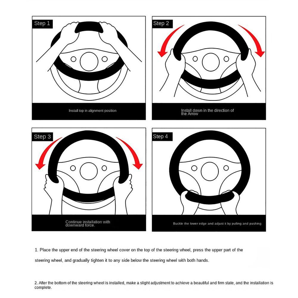 Нескользящий чехол на руль, круглый, в форме буквы D, автомобильные чехлы на колеса, чехол для перчаток, салон автомобиля