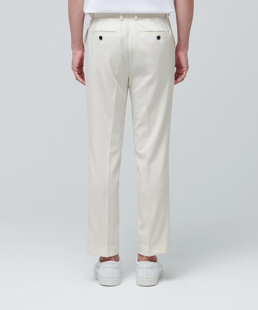 MUSINSA STANDARD Relaxed Tapered Hidden Banding Crop Slacks [Cream]