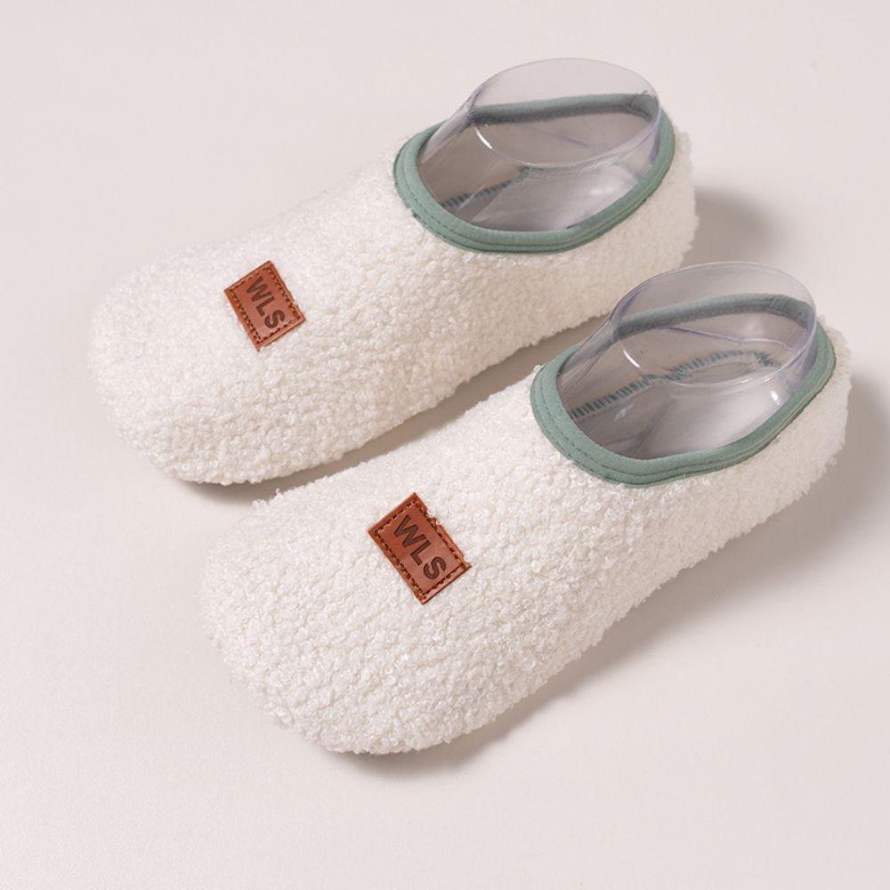 Fleece Lined Non Slip Socks Anti Slip Sole Cozy Slipper Socks Breathable Warm Indoor Socks Home