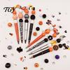 Customizable Stylus Pens 8PCS Halloween Beadable Pens, Assorted Acrylic Beads Decor, DIY Ballpoint Handcrafted Gifts for Best Friends Pen Set Holiday