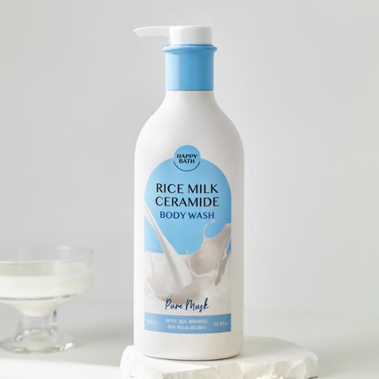 HAPPY BATH Гель для душа с рисовым молоком и керамидами 2 вида 650 г