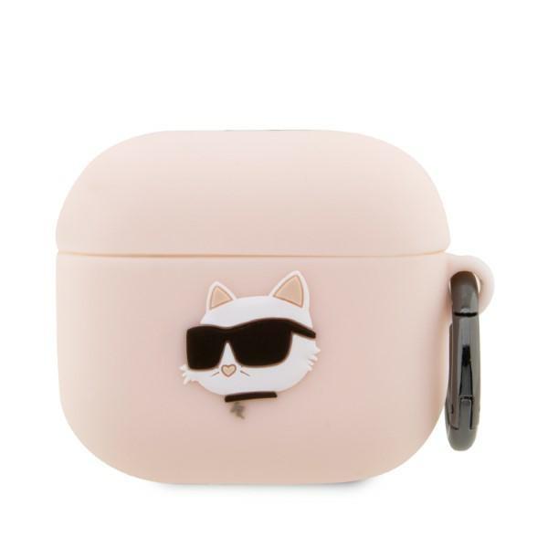 Etui do AirPods 3 Karl Lagerfeld Silicone Choupette Head Różowe