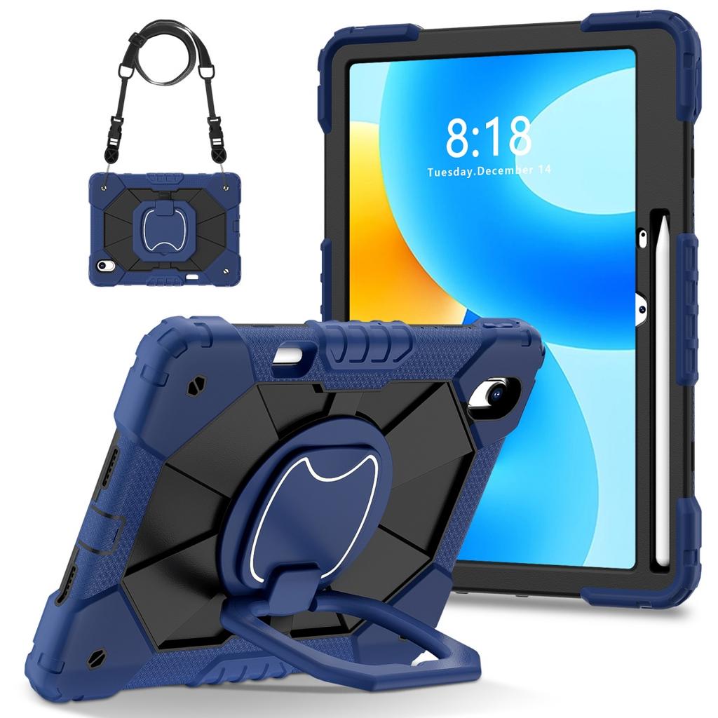 For Huawei MatePad 11.5 / Huawei MatePad 11.5-inch.360° Rotating Grip Heavy Duty Protection Stand TPU+PC 3in1 Anti-knock Shockproof Tablets PC Case