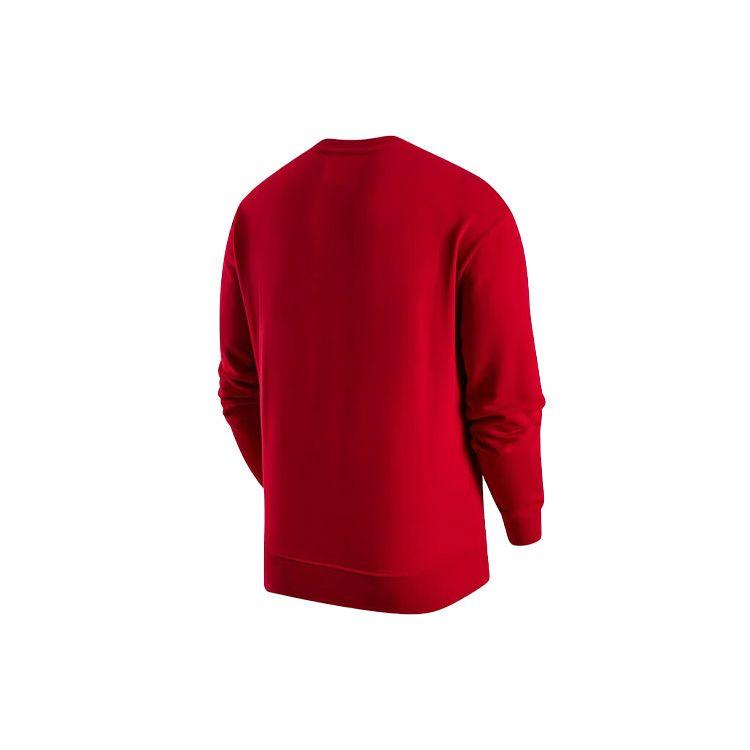 Jordan Essentials Solid Logo Loose Crew Neck Long Sleeve Sweatshirt Men Sweatshirt Red FQ1865-687