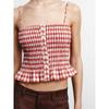 Za2025 Spring New Women's Clothing Sexy Backless Slim-Fit Figure Flattering Gingham Sling Short Top 4661078 061
