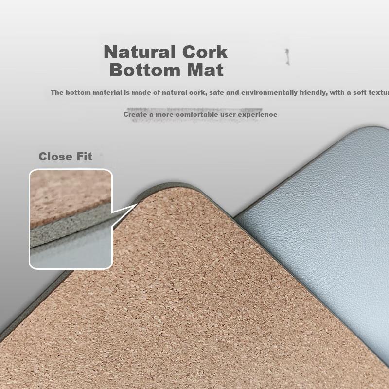 AOC M470L/93 Solid Color Waterproof Single-Sided Leather Mouse Pad, Extra Large, 800*400*2.5mm, Office Computer Non-Slip Desk Pad, Easy to Clean, Gray