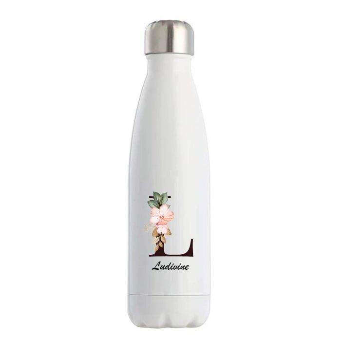 Gourde isotherme - PLANETEE - Ludivine - Inox double paroi - Chaud 12h / Froid 24h - Personnalisée prénom